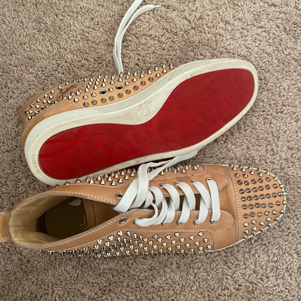 men’s christian louboutins high top shoe